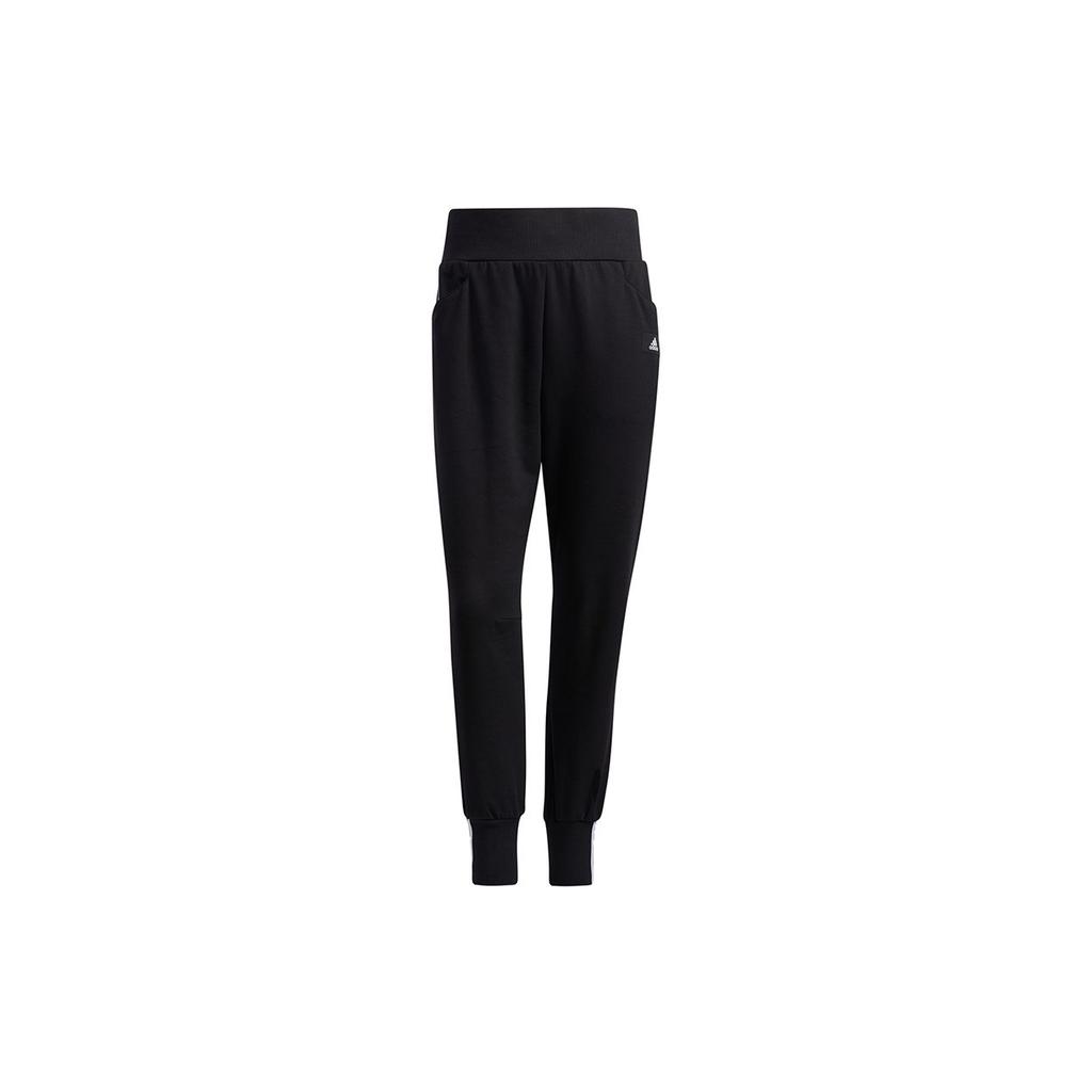 Adidas Knitted Sweatpants Women's Black Moderate Straight Fit Pants GP0697