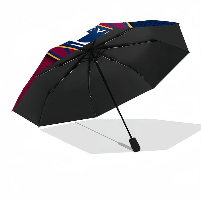 football Cavaliers Logo Umbrella 8-Frame for Travel, Camping, Casual Lightweight Portable Umbrella, Essential for Every Family Holidays Gift