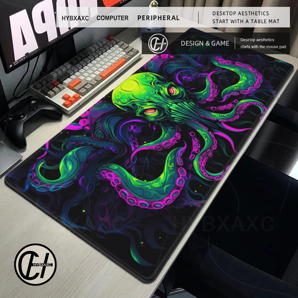 Xxl Octopus Monster Gaming Mouse Pad NonSlip Rubber Desk Mat Stitched Edge Office Work Esports Gift For Gamers Desk Accessories