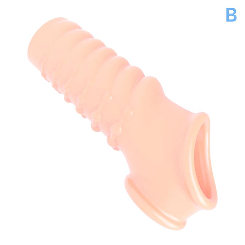 Adult Penis Ring Extension Sleeve Reusable Male Cock Rings for Ejaculation Delay Male Sex Toys No Vibrator Required