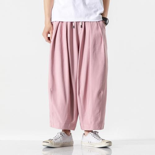 Men Wide Leg Pants Spring Brand Men Chinese Style Baggy Trouser Mens Hip Hop Jogger Pants Men Soild Color Pants