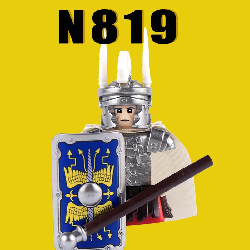 Medieval Military Rome Knights Building Blocks Castle Army Warrior Soldier Figures Crossbowman Shield Sword Legion Bricks Toys