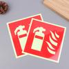 5Pcs Fire Extinguishers Signs Safety Sign Sticker Glow In Dark Durable Adhesive Waterproof Protected Label For Public Place