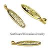 [Jurais] Hawaiian Jewelry Surfboard Necklace for Women and Men - Birthday Gift, Anniversary Gift, Yellow Gold