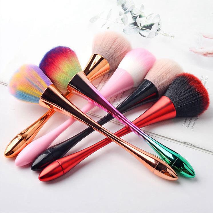 Nail & Blush Powder Brush Set: Nail Dust Brush, Influencer Loose Powder Brush, Small Waist Blush Brush