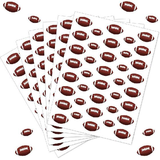 JUMELON 608 Pcs Football Stickers for Kids, Water-Repellent Self-Adhesive Sports Stickers for Boys & Girls, Perfect for Water Bottles, Scrapbooks &