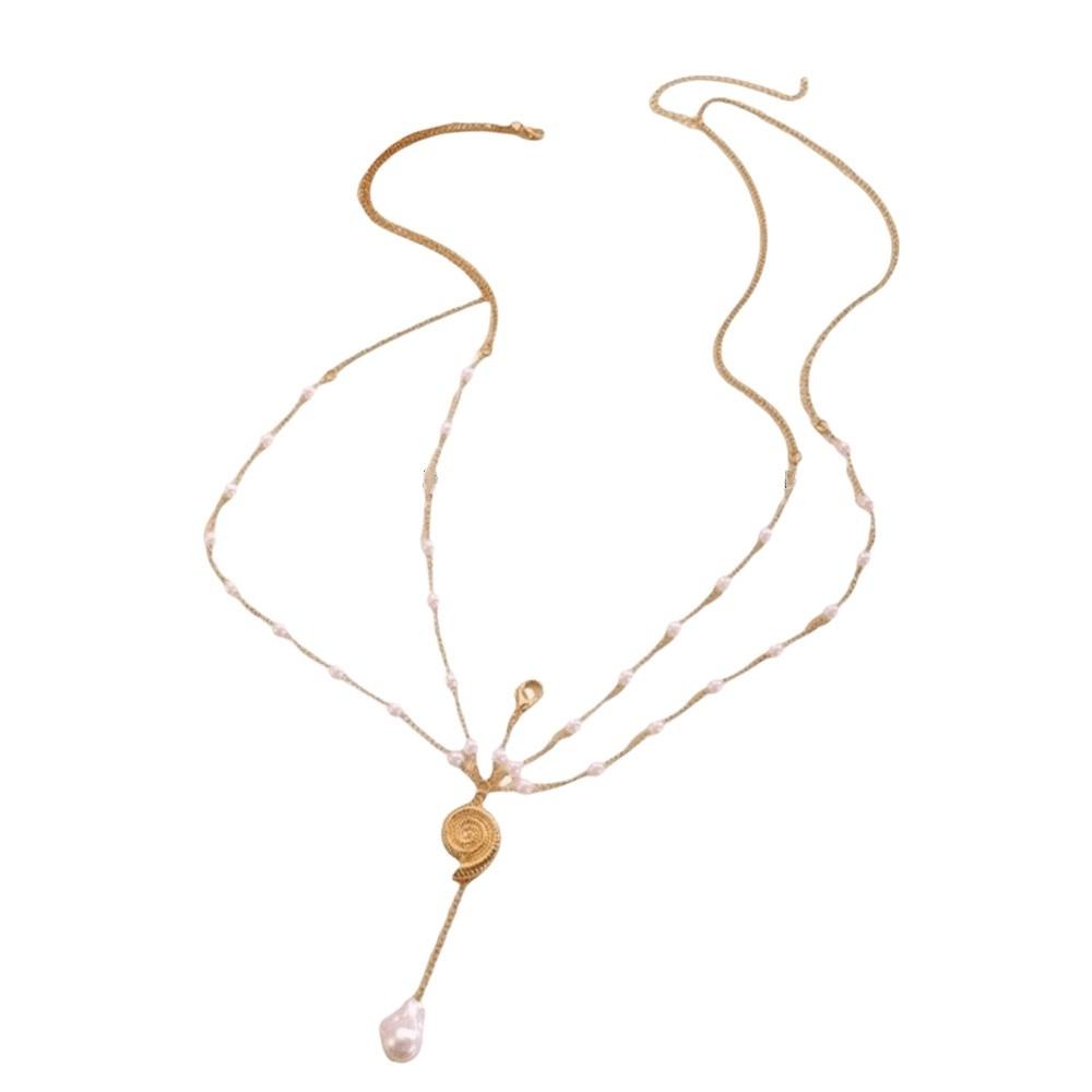 Seashell Starfish Body Chain Zinc Zinc Alloy Boho Chest Chain Fashion Pendant Belly Chain  Women Conch