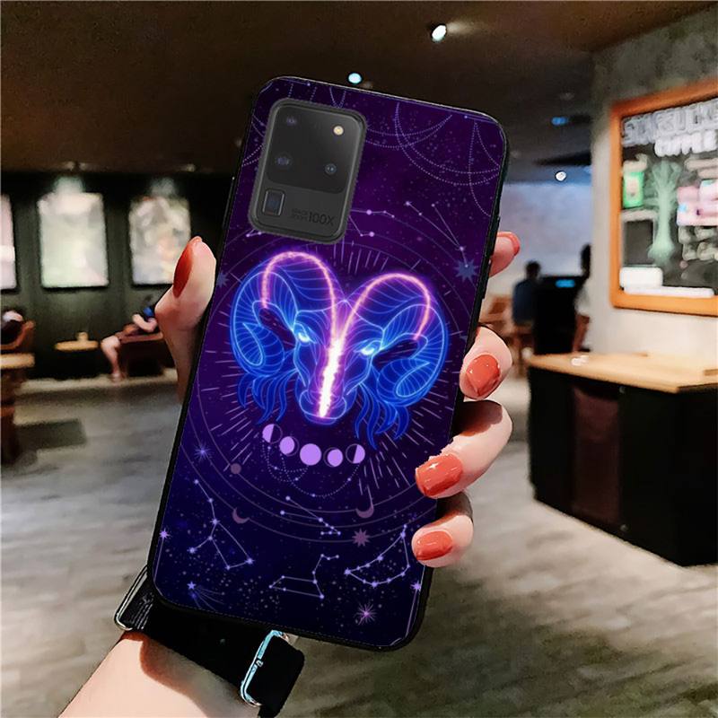 Constellation Aries Phone Case for Samsung S20 Lite S21 S10 S9 Plus for Redmi Note8 9pro for Huawei Y6 Cover