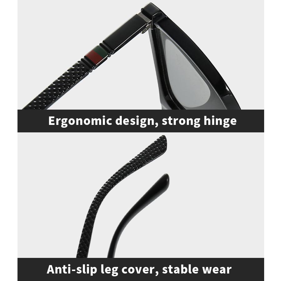 Fashion Photochromic Sunglasses Men Women Vintage Square UV400 Eyewear for Driving Fishing