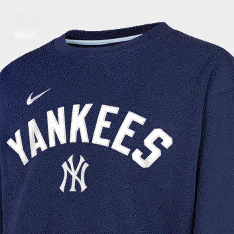 Nike X MLB Collaboration Hoodie New York Yankees Crew Neck Fashion Letter Casual Long Sleeve Kids Hoodies Navy-Blue 3Z3B7NMBS-NYY