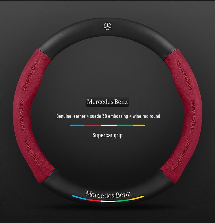Potah volantu z broušené kůže Mercedes Třídy C pro modely 08-22: C260L, C200L, C260