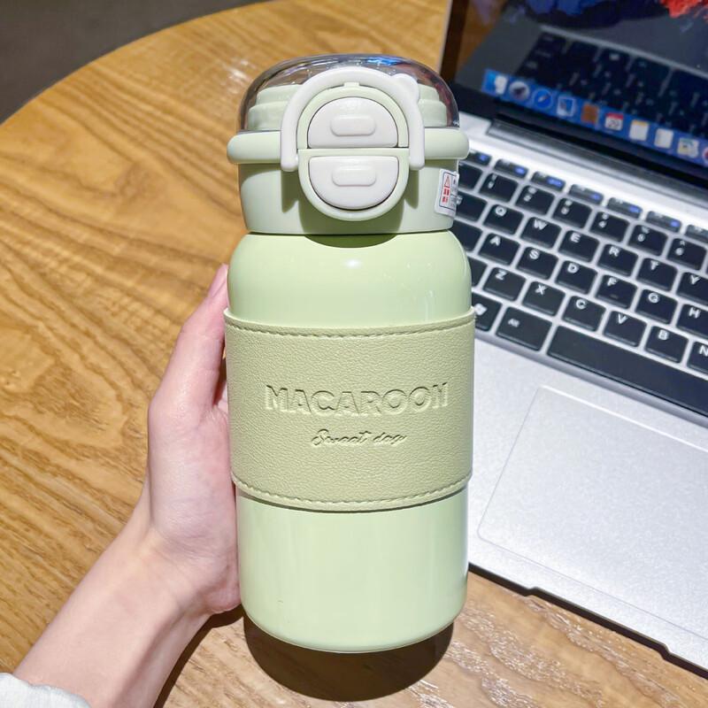 HA Portable Insulated Water Bottle with Straw and Sleeve 500ml