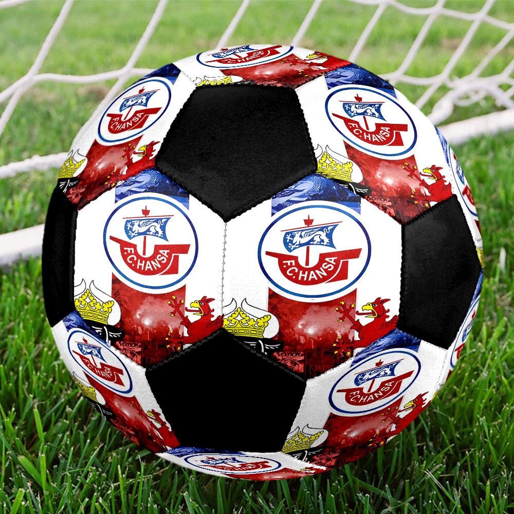 1pc FC Hansa Rostock Soccer Ball Size 5 Indoor Soccer Ball Fashion Colorful Backyard Game - Great For Sports Fans Gift HE42