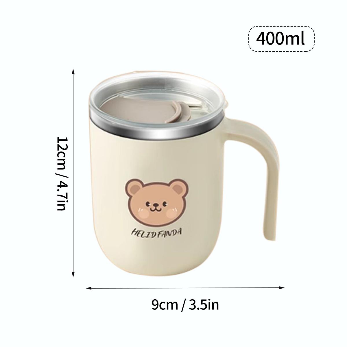 

WORTHBUY 400ML Coffee Cup Double Layer Anti Scalding 304 Stainless Steel Drinking Mug Tumbler Portable Thermos Water Cups