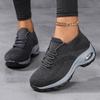 Fashion Women Platform Shoes Knitted Running Sports Shoes Anti-slip Air-cushion Sneakers Breathable Mesh Dancing Traveling Shoes