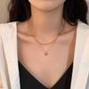 Beads Necklace Stainless Steel Choker Simple Balls Pendant