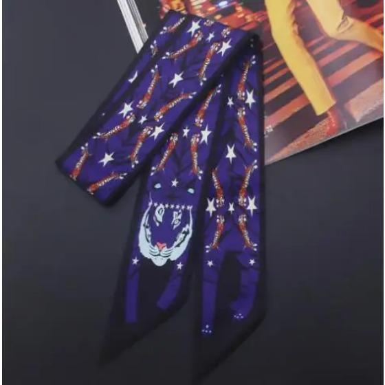 Animals Cheetah Silk Scarf New Bag Scarf For Women Luxury Brand Foulard Women Tie Fashion Head Scarves For Ladies Girls