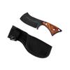 Outdoor High Hardness Wood Handle Forged Fixed Blade Blacken Straight Camping Survival Thickened Portable Knife