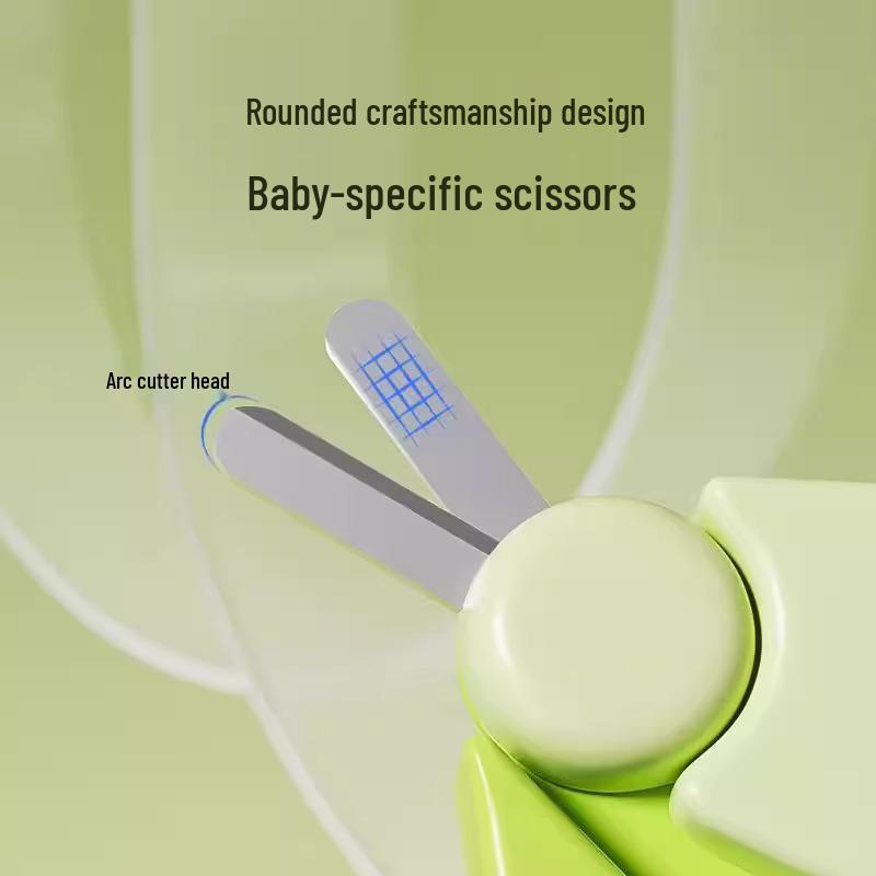 Safe Baby Nail Clipper Set: Anti-Pinch Scissors & File for Newborns and Young Children