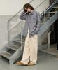 WAAR M275 Peach Cotton Wide Pants_Beige