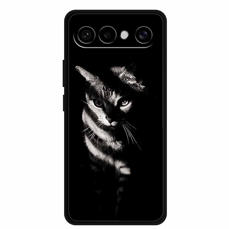 For Vivo S50 Pro Mini Case Lovely Lion Black Bumper Soft Silicone Coque for Vivo S 50 Pro Mini 6.31" Cover TPU Protector Funda