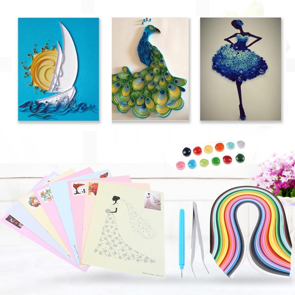 6pcs Quilling Strips Paper Quilling Kit 6 In 1 Set Complete Paper Quilling Set  Decoration Craft