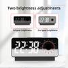 New LED Digital Alarm Clock Timer Function Temperature Electric Alarm Clocks USB Rechargeable Desktop Mirror Clock Bedroom