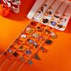 Halloween-Themen-Halskette mit Katzen-Kürbis-Anhänger, bequeme Legierung, verstellbar, Party-Schmuck