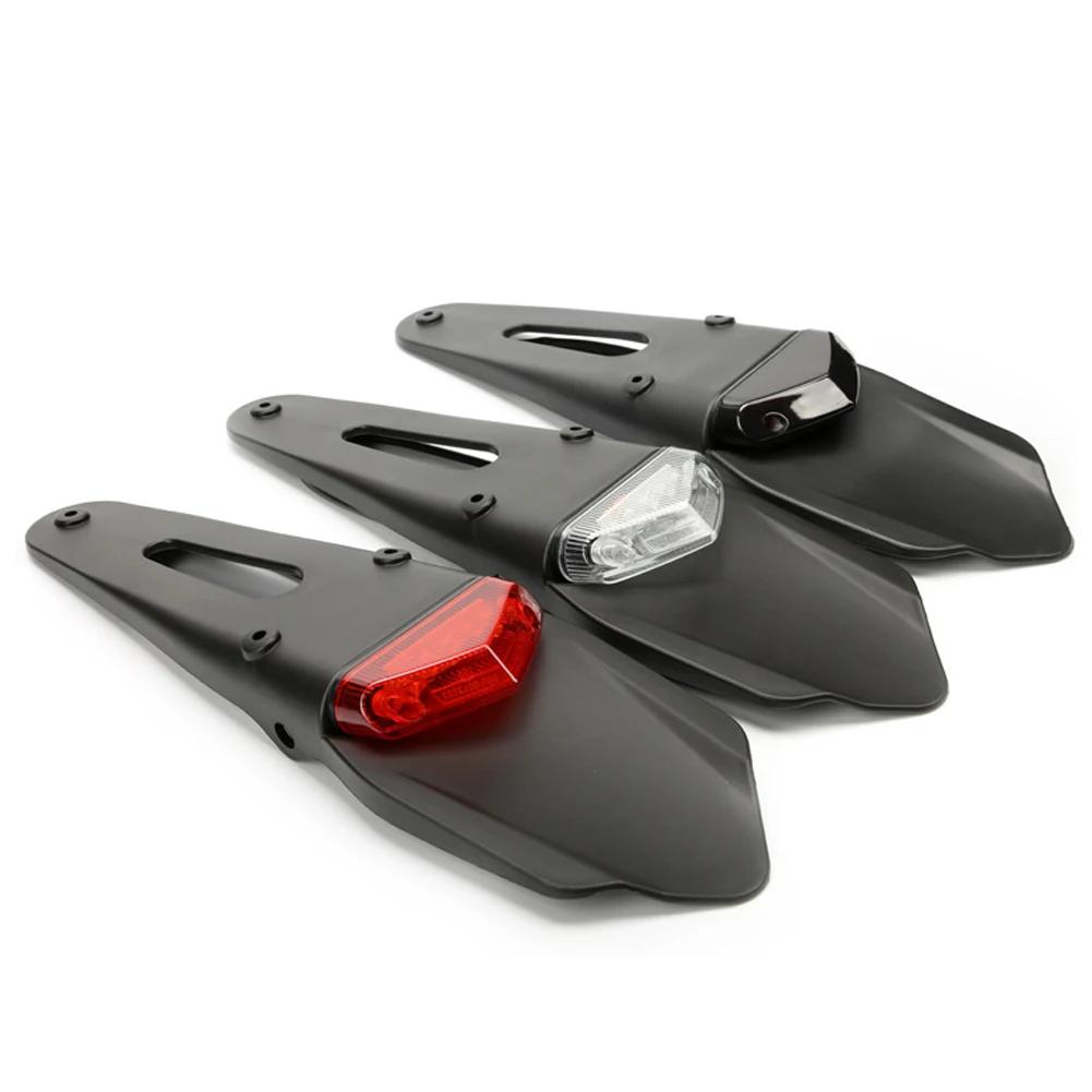 Luz Trasera LED Universal para Motocicleta ABS Guardabarros Trasero Freno Soporte de Placa de Matrícula Para Enduro Moto de Cross Guardabarros luz trasera MX Trail