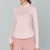 Yoga Wear Long-sleeved Tops For Women With Reflective Strips And Half-zip Sports Tops With Slim Waist And Running Training Fitness Tops