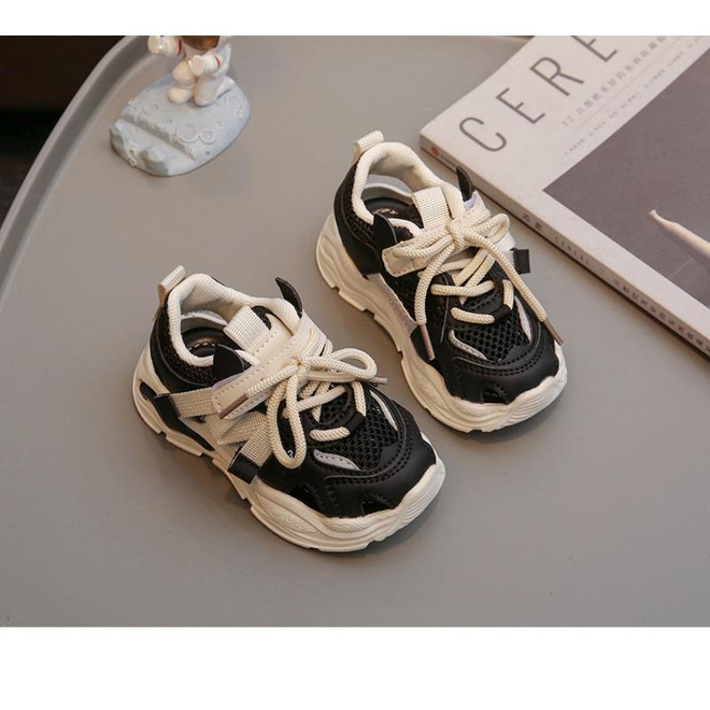 Summer Children's Sports Shoes Casual Boys Sandals Single Net Running Shoes One Pedal Dad Shoes Breathable