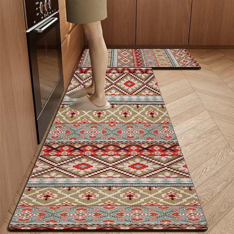 

1/2 шт. Богемный диатомитовый коврик для пола, Впитывающий воду и масло кухонный коврик для пола, Коврик для ног в ванной, Домашний декор 1PC50X80CM(1.6X2.6FT