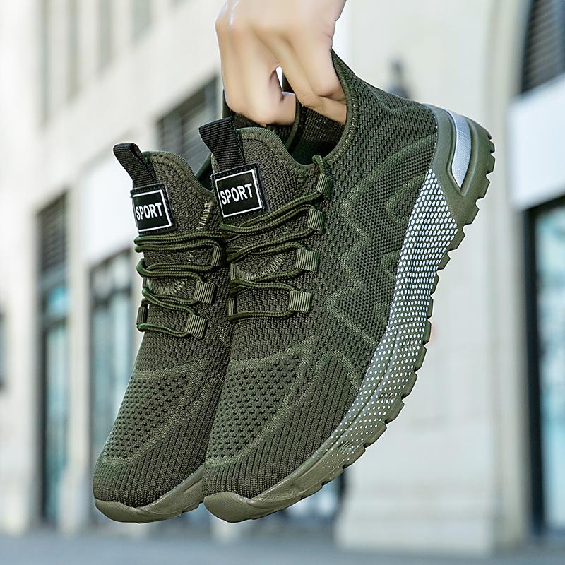 Oiaano Scarpe Sportive da Uomo a Piedi Nudi Rete Leggere Traspiranti Stringate Sneakers Casual Suola Morbida Tempo Libero Zero Drop Esterno Lavoro Jogging