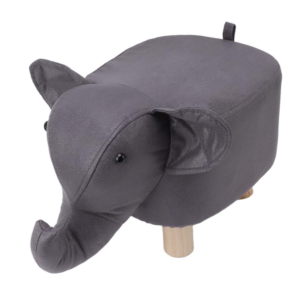 Animal Footstools Elephant Shaped Slip Resistant Silent Comfortable Stable Multi Purpose Cute Stool for Kids Dark Gray