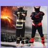 Stunning Boys Kids Ninja Assassin Samurai Warrior Fancy Dress Costume For Halloween