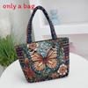 Ethnic Embroidered Handbag For Women With Canvas Material And Zipper Closure For Daily Use
