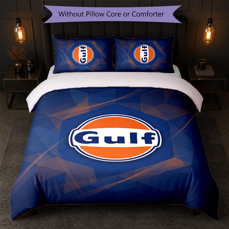 Gulf Print 3Pcs Bedding Set Duvet Cover With Two Pillowcases Soft Bed Linen For Household Bedroom