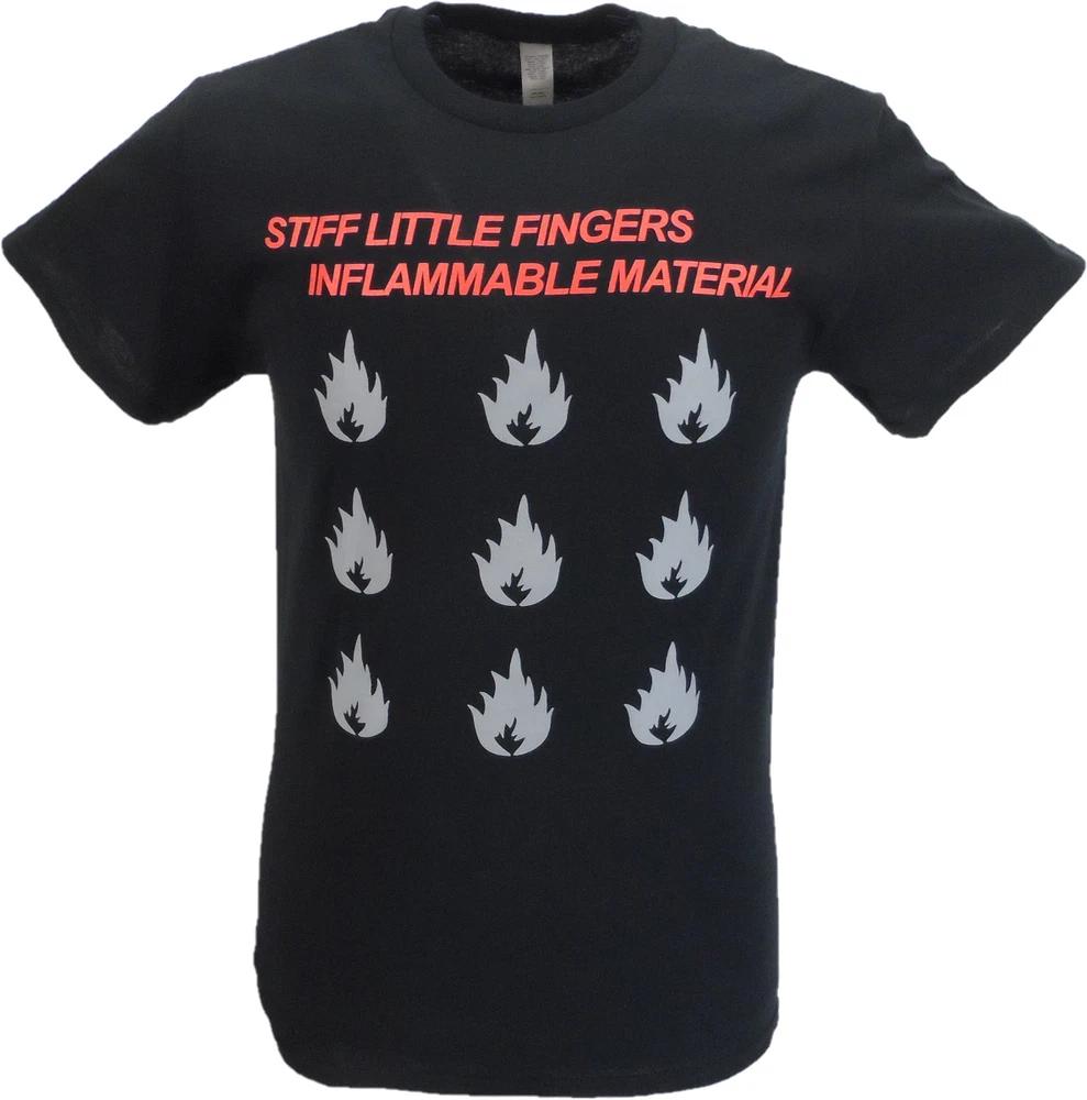 Unisexs Black Official Stiff Little Fingers Inflammable Material T Shirt S