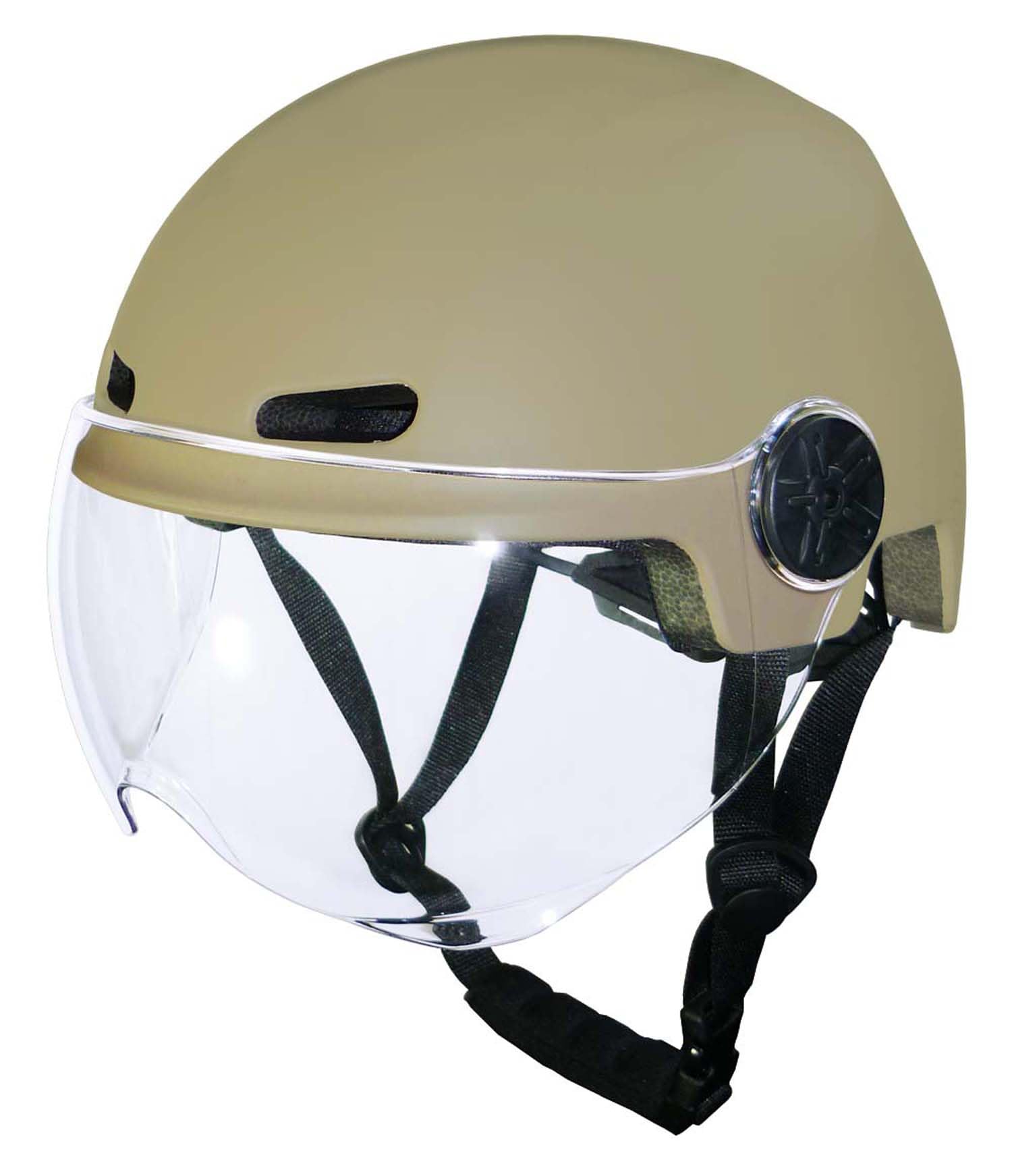 

Captain Stag Cabeza Bicycle Soft for Junior High School Students and Size Fits Head Circumferences Includes SG Matte Beige Y-6499 Helmet, Shell,