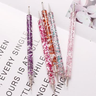 Yousheng 5 Stück/Set Nagel Punktierstift Doppelkopf Pailletten Griff Acryl UV Gel Malen Zeichnen Maniküre Kunst Punktstift für Schönheit