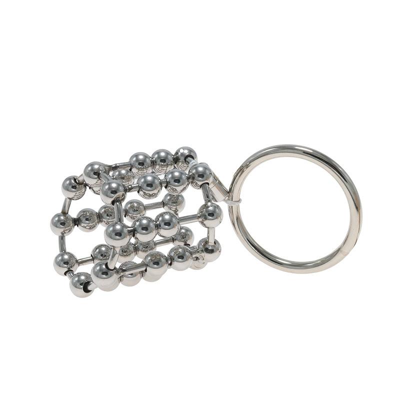 Stainless Steel Sex Rings Flirting Toys Sex Product Sex Tools with Root Ring Anti-off Belt Adult SM