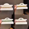 Light Luxury Zircon Flower Bracelet For Women With Copper Material And Wheat Pattern