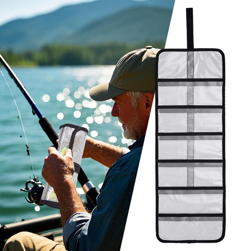 Wasserdichter PVC Roll-Up Angelköder Organizer Tragbare Tackle-Tasche Leichte Tackle-Aufbewahrungstasche für Frauen, Mädchen & Teenager