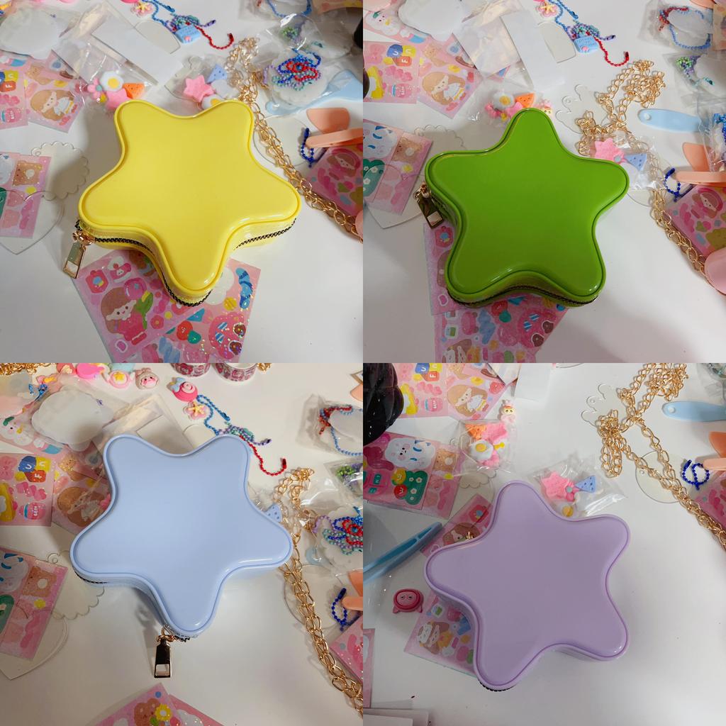 Star Appearance Heartshaped Pvc Cute Jelly Crossbody Bag For Casual Travel