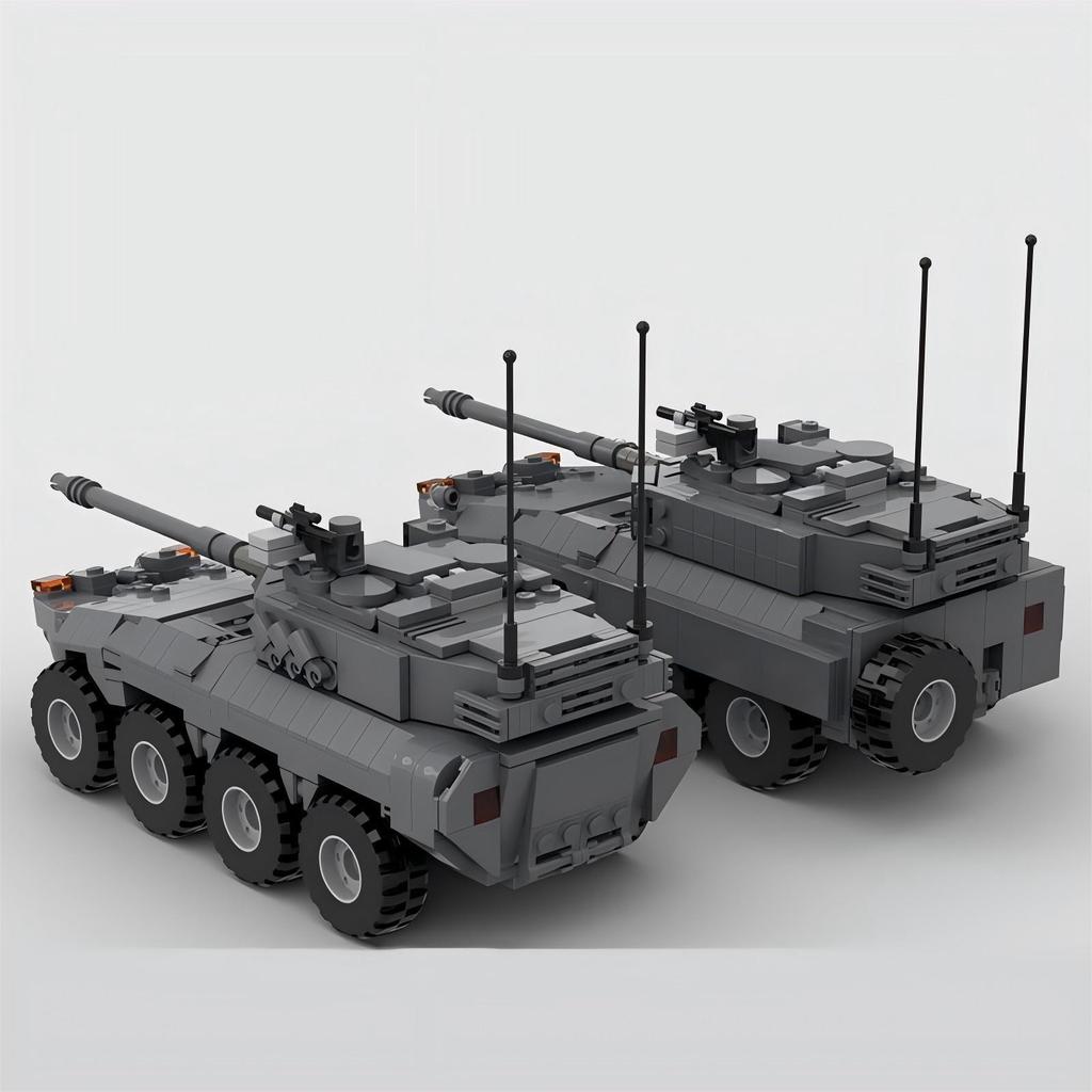 Militärische Kriegsserie B1 Rad-Sturmgeschütz Bausteine MOC Centauro Panzer Modell Kinder Puzzle Montage Spielzeug Geburtstagsgeschenk