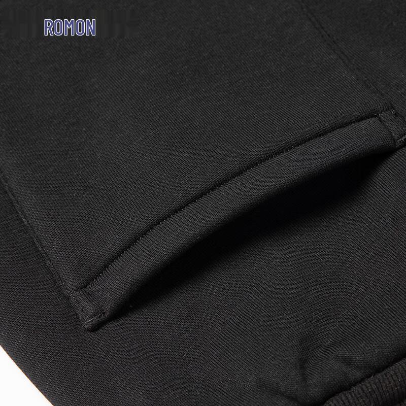 ROMON S Men's Fleece-Lined Warm Straight Casual & Sports Pants
