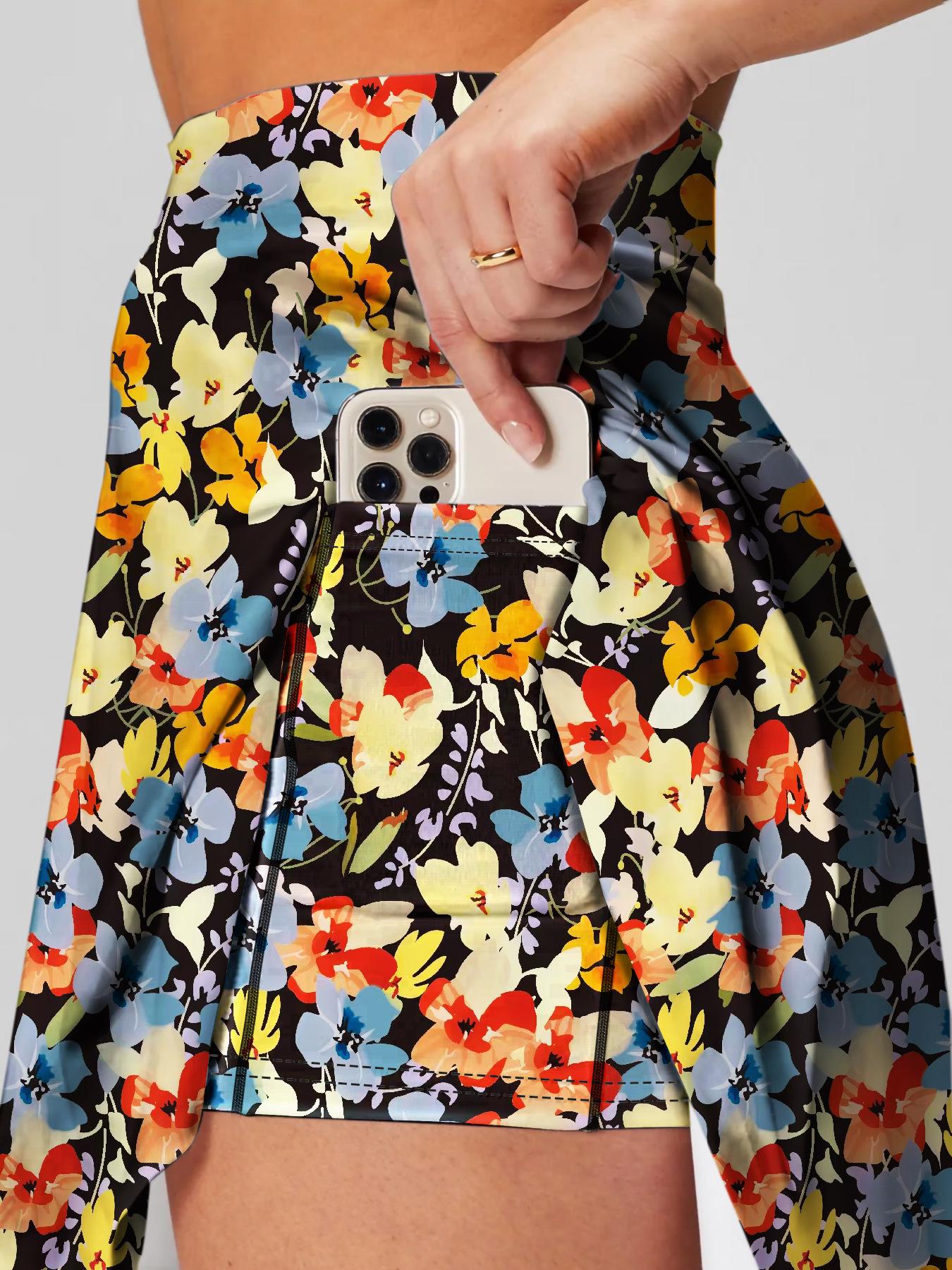 

Разноцветная юбка для гольфа и бадминтона с высокой посадкой для женщин Extra Large