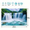 Stunning Waterfall and Forest Cliff Photography Background - Home decor polyester tapestry for birthday parties and photo shoots