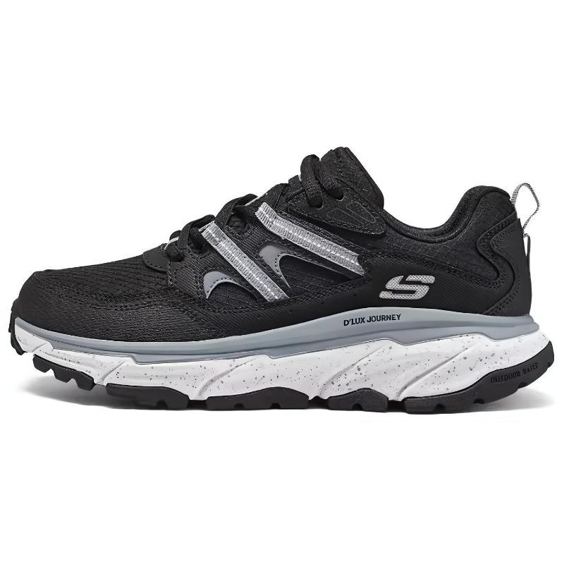 Skechers Outdoor Women Black White Low Top Hiking Shoes 180166-BKW 35.5