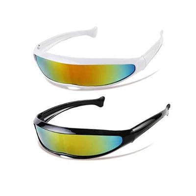 Glasses Space Theme Retro Funny Cool Multipurpose Sunglasses for Party Cosplay Kids Adults 2pcs Black White